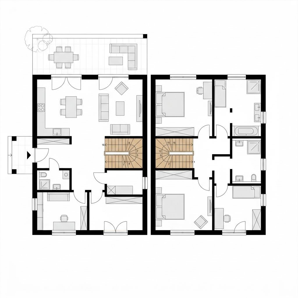 Grundriss Landkate Nordheide 150 von Albert Haus — 150 m², 5 Zimmer