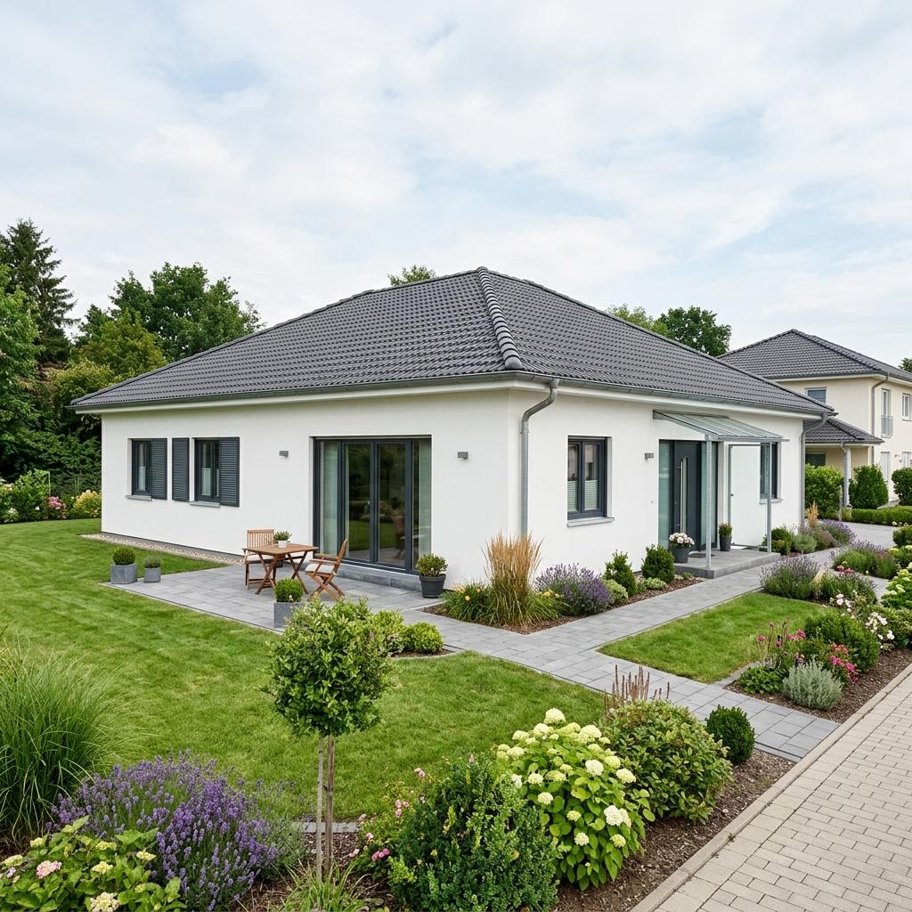 Bungalow Lifetime 1 von allkauf haus — Holztafelbau mit 88 m²