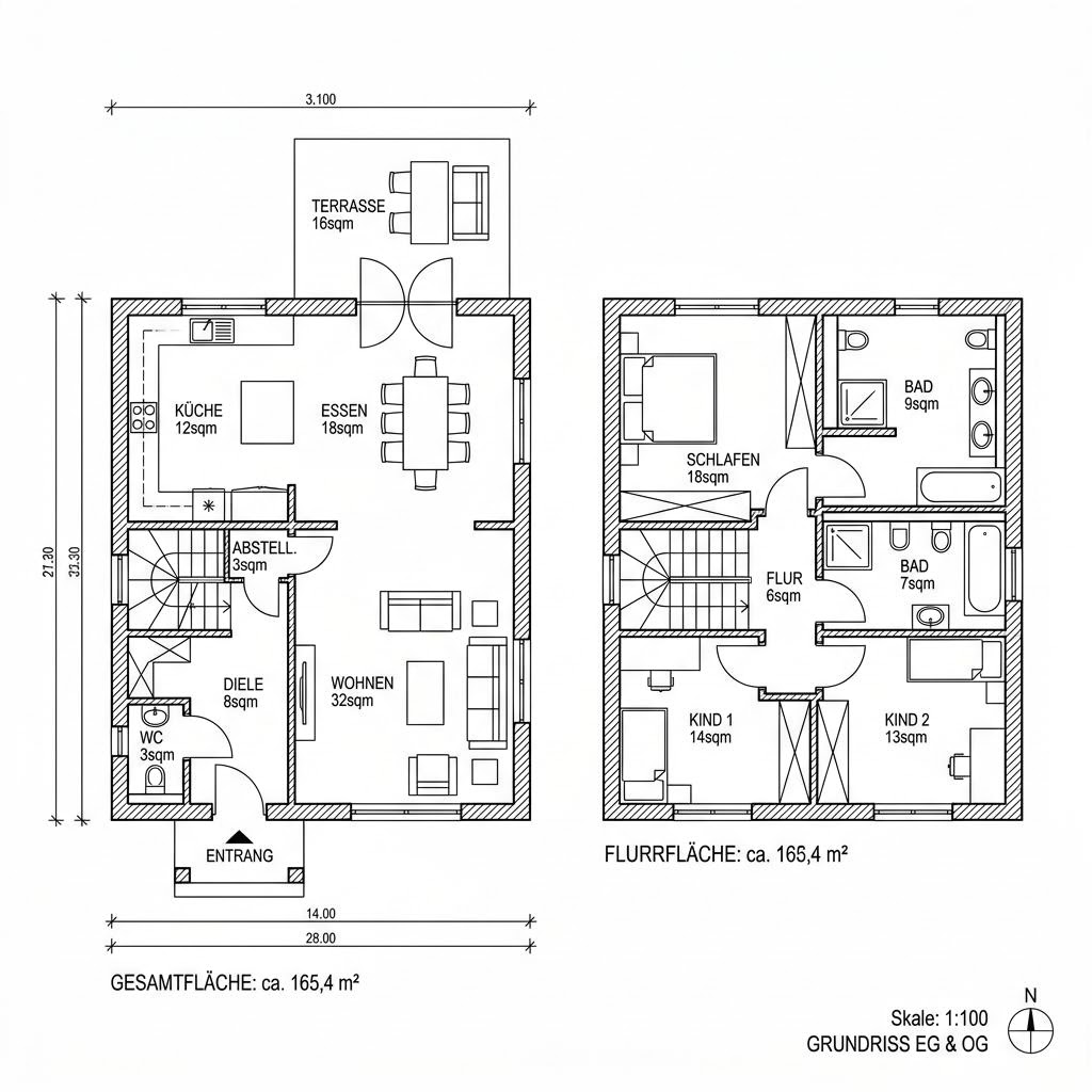 Grundriss Boston 165 von Bostonhaus