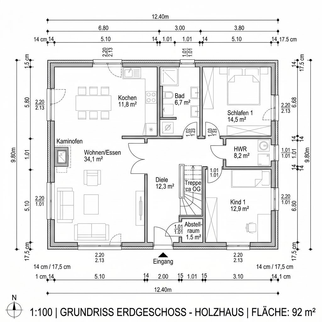 Holzhaus Panorama 184 von Baufritz — modernes Holzrahmenhaus mit Pultdach und 184 m²