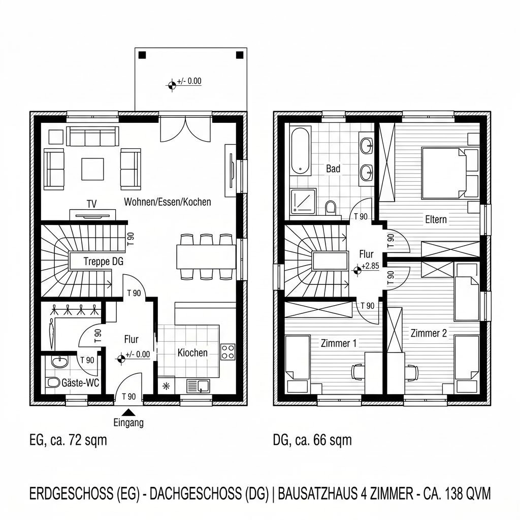 Grundriss Bausatzhaus Solo 138 Grundriss Bausatzhaus Solo 138 von allkauf haus