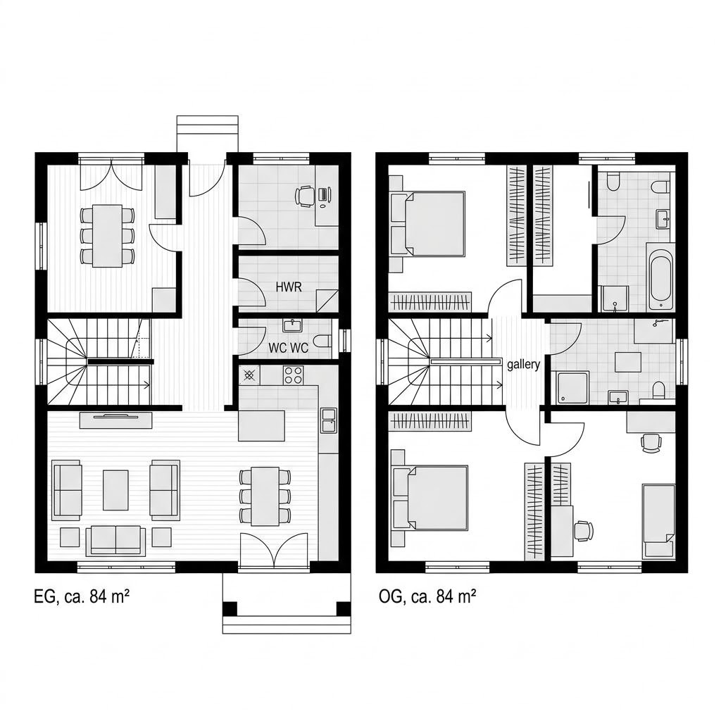 Stadtvilla Concept 168 von Bien-Zenker mit Walmdach