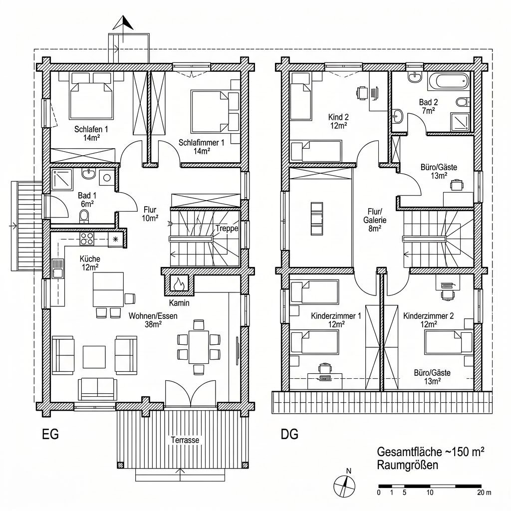 Blockhaus Seeblick 150 von Fullwood Wohnblockhaus — Blockhaus aus Blockbohlen mit rund 150 m²