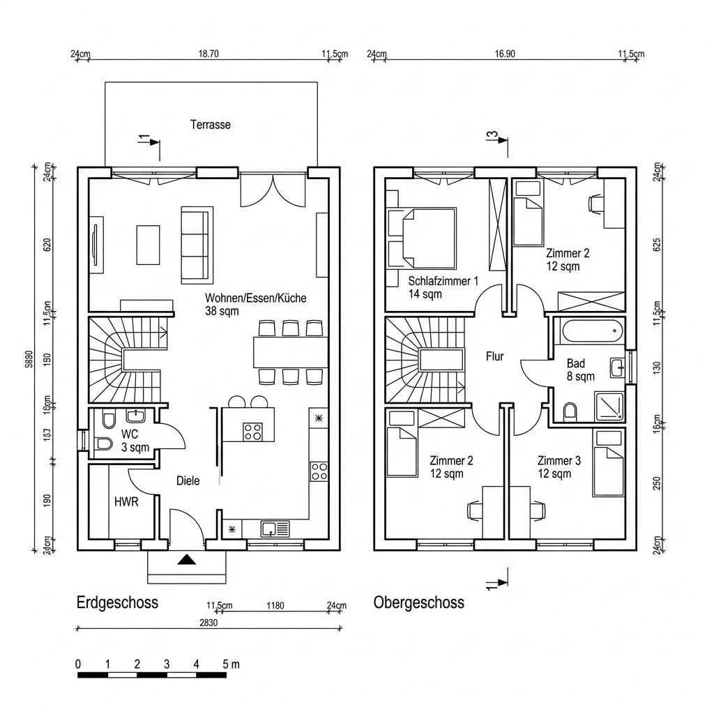 Blockhaus Casa Blockhaus 118 von Rubner Haus — Blockbohlenhaus mit Satteldach und 118 m²
