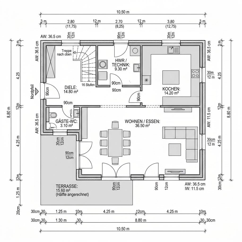 Grundriss Landhaus Vermont 158 von Bostonhaus