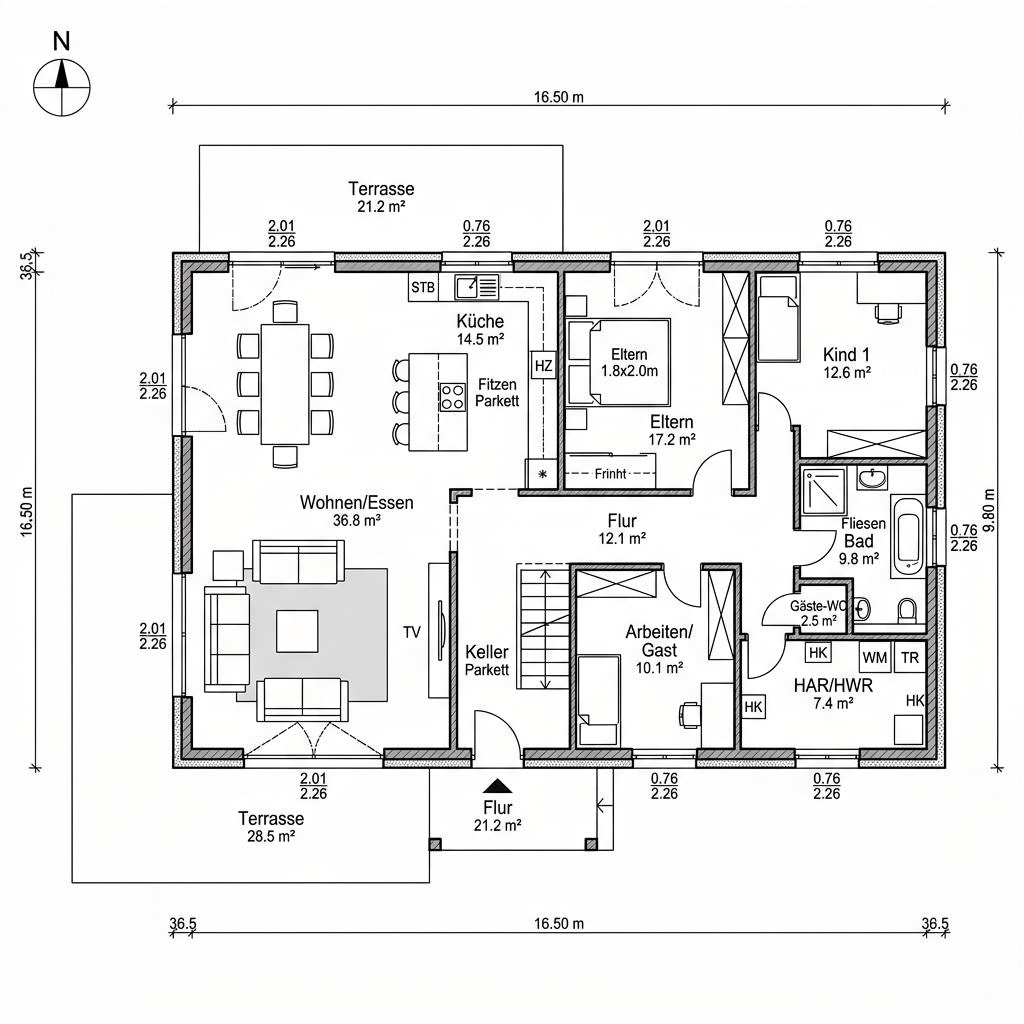Grundriss Park 146 Bungalow von Danwood