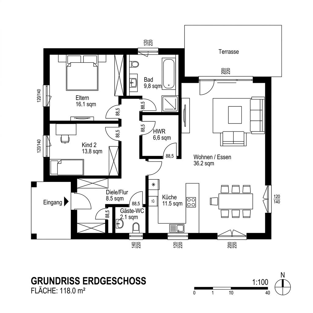 Grundriss Schliersee Grundriss Schliersee von Isartaler Holzhaus