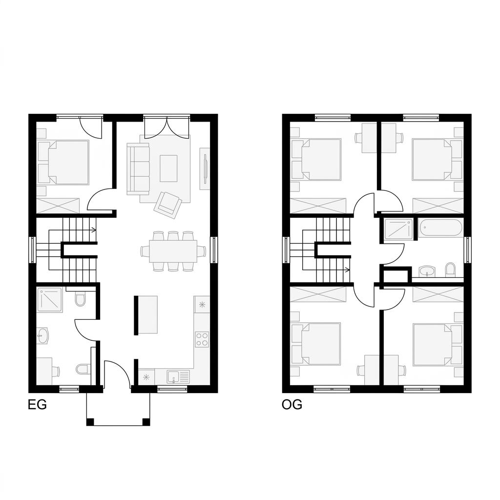 Grundriss Chalet Hochgern – 118 m² Chalet mit 4 Zimmern
