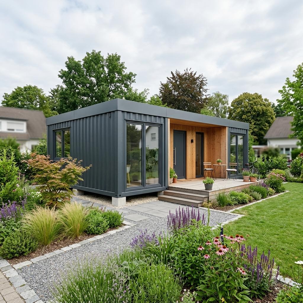Containerhaus Container Office 40 von Containerwerk — Seecontainer-Modul als Wohn-Arbeits-Einheit mit Flachdach und 40 m²