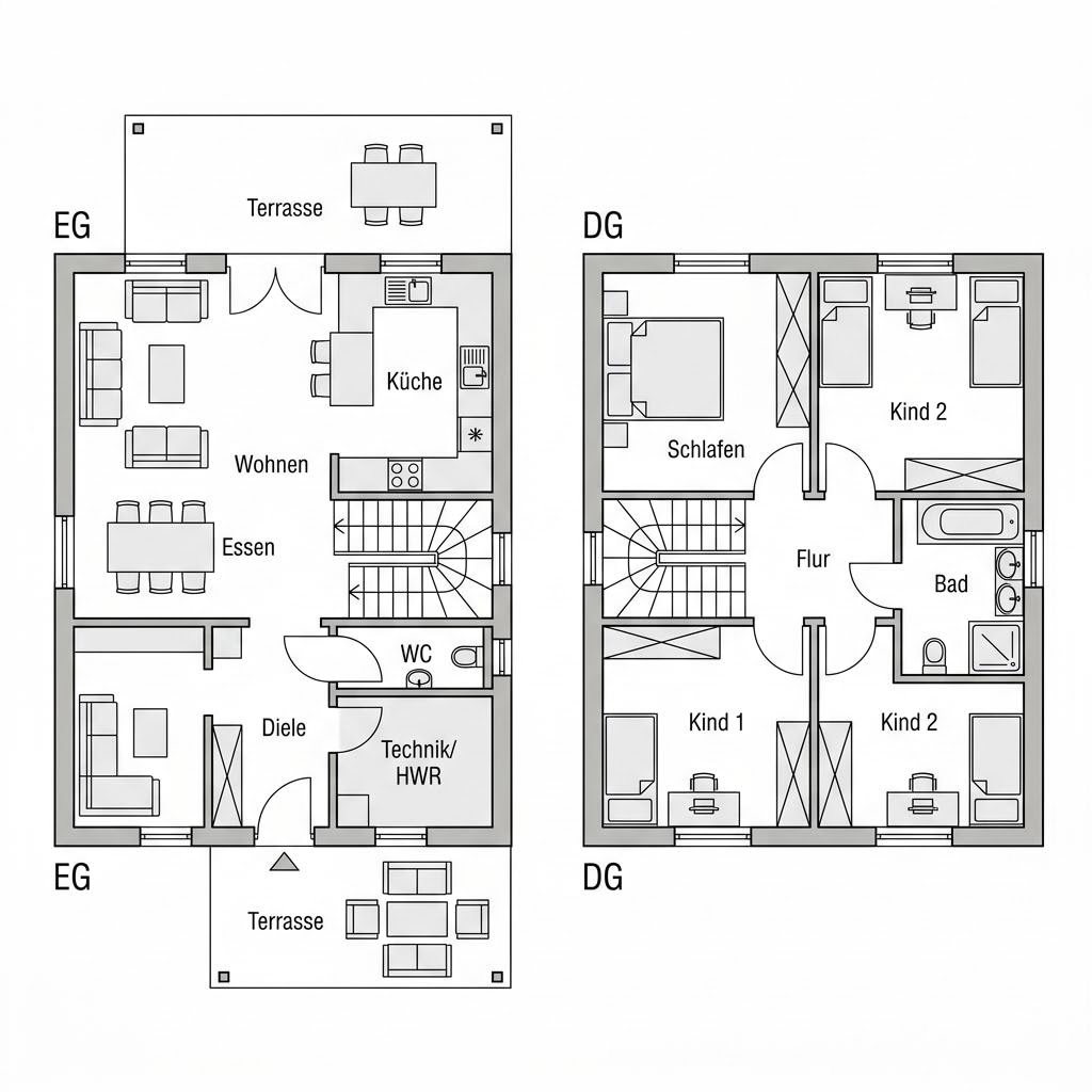 Grundriss Schwedenhaus Falun 132 von Danhaus Deutschland