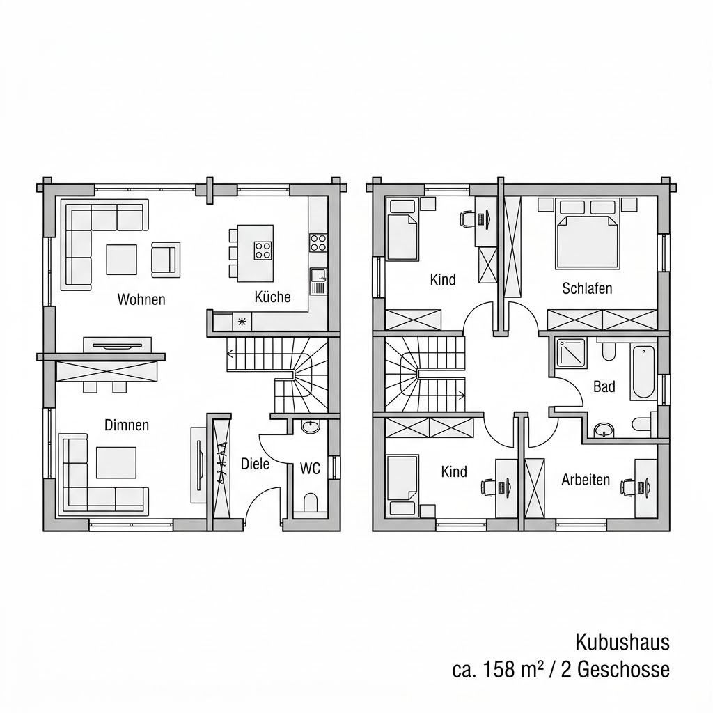 Grundriss Quadra Sole 158 Grundriss Quadra Sole 158 von DAVINCI HAUS