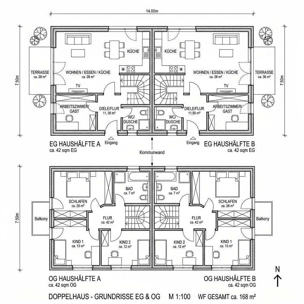 Grundriss Home 8 Doppelhaus Grundriss Home 8 Doppelhaus von allkauf haus