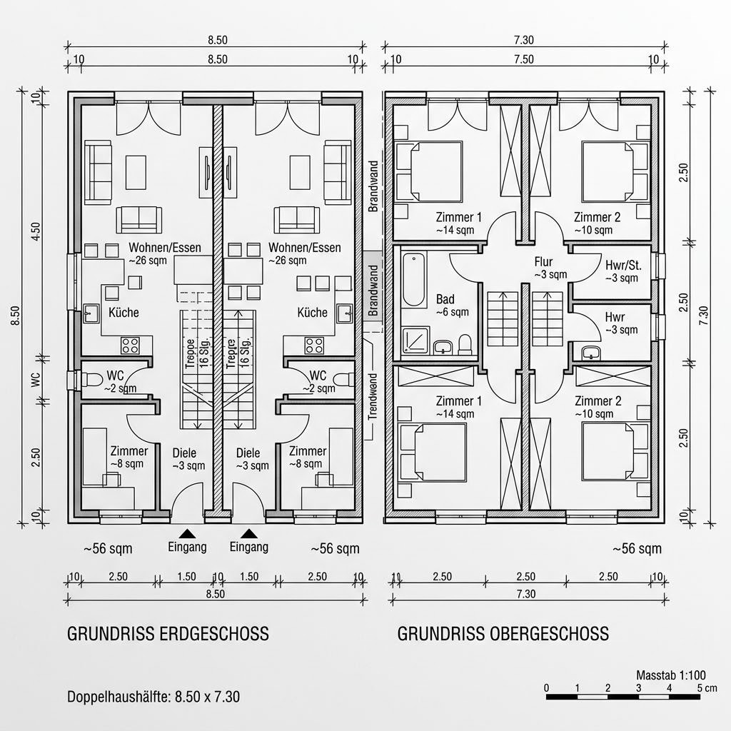 Grundriss Duo 112 Grundriss Duo 112 von Genböck Haus