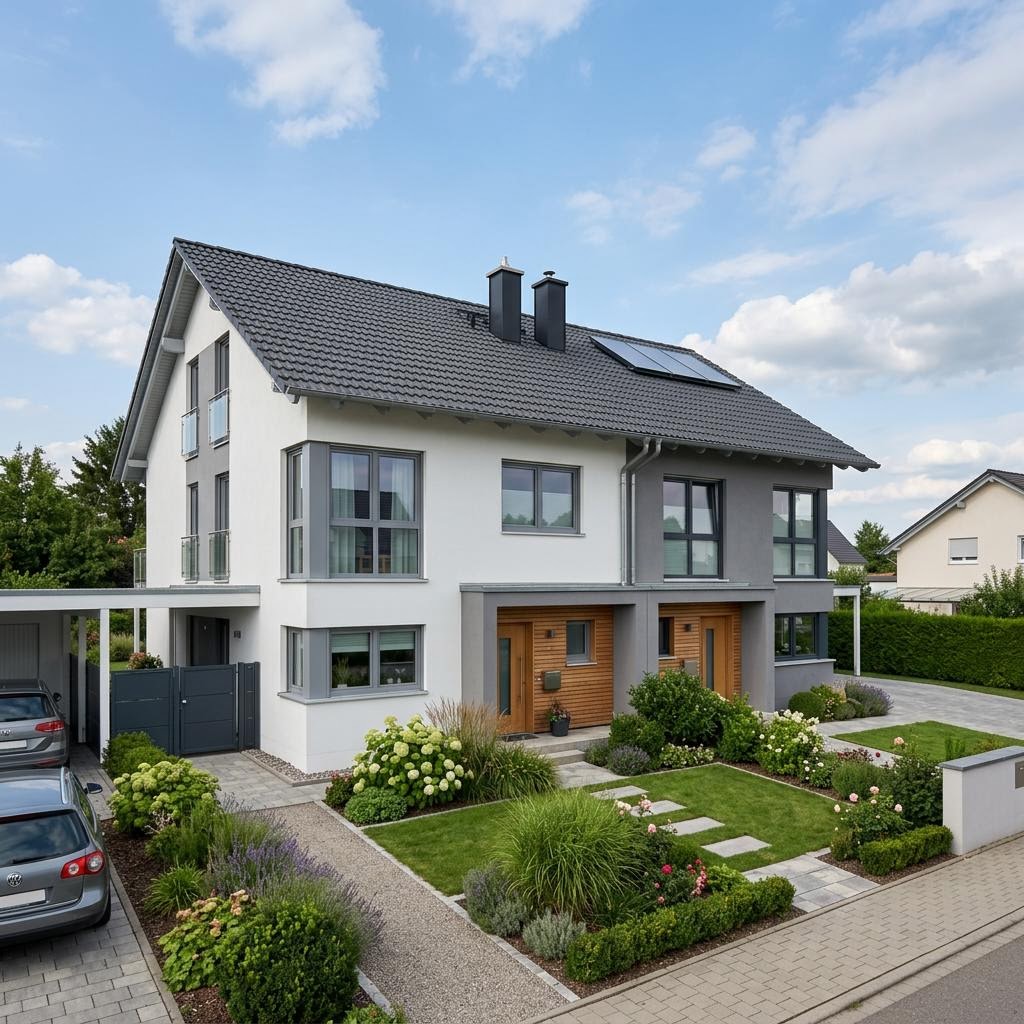Doppelhaus Nürnberg von Town & Country Haus — Massivhaus mit Satteldach und 124 m²