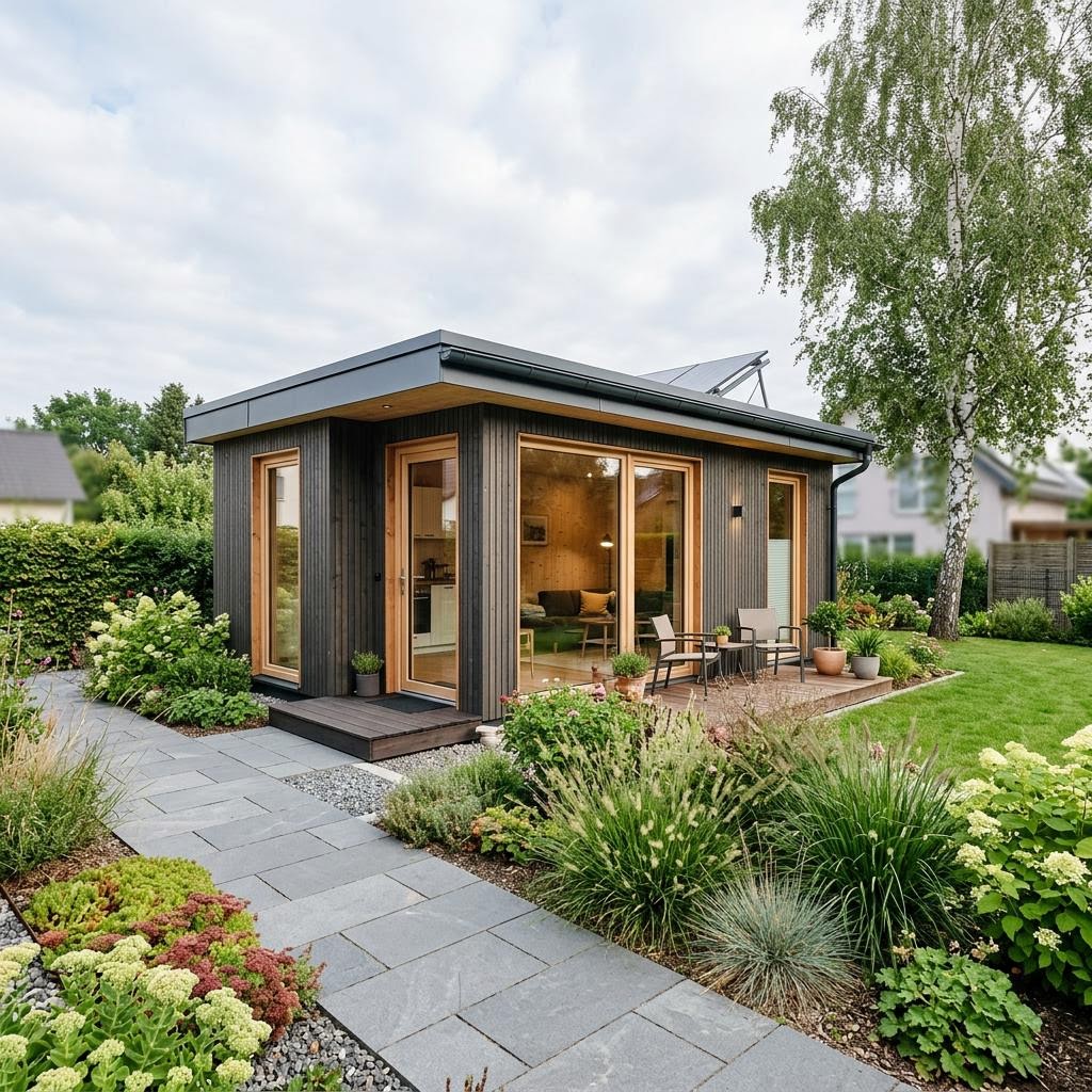 Tiny House Tiny Studio 22 von Dwellii House — kompaktes Studio-Minihaus mit Flachdach und 22 m²