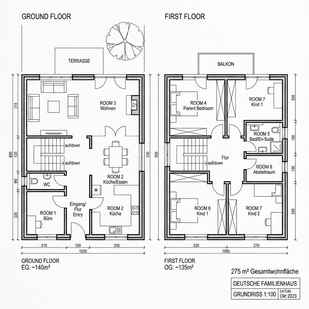 Grundriss CELEBRATION 275 V2 von Bien-Zenker — 275 m², 8 Zimmer