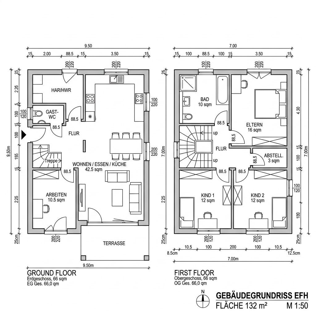 Grundriss Familienhaus Inntal 132 Grundriss Familienhaus Inntal 132 von Chiemgauer Holzhaus