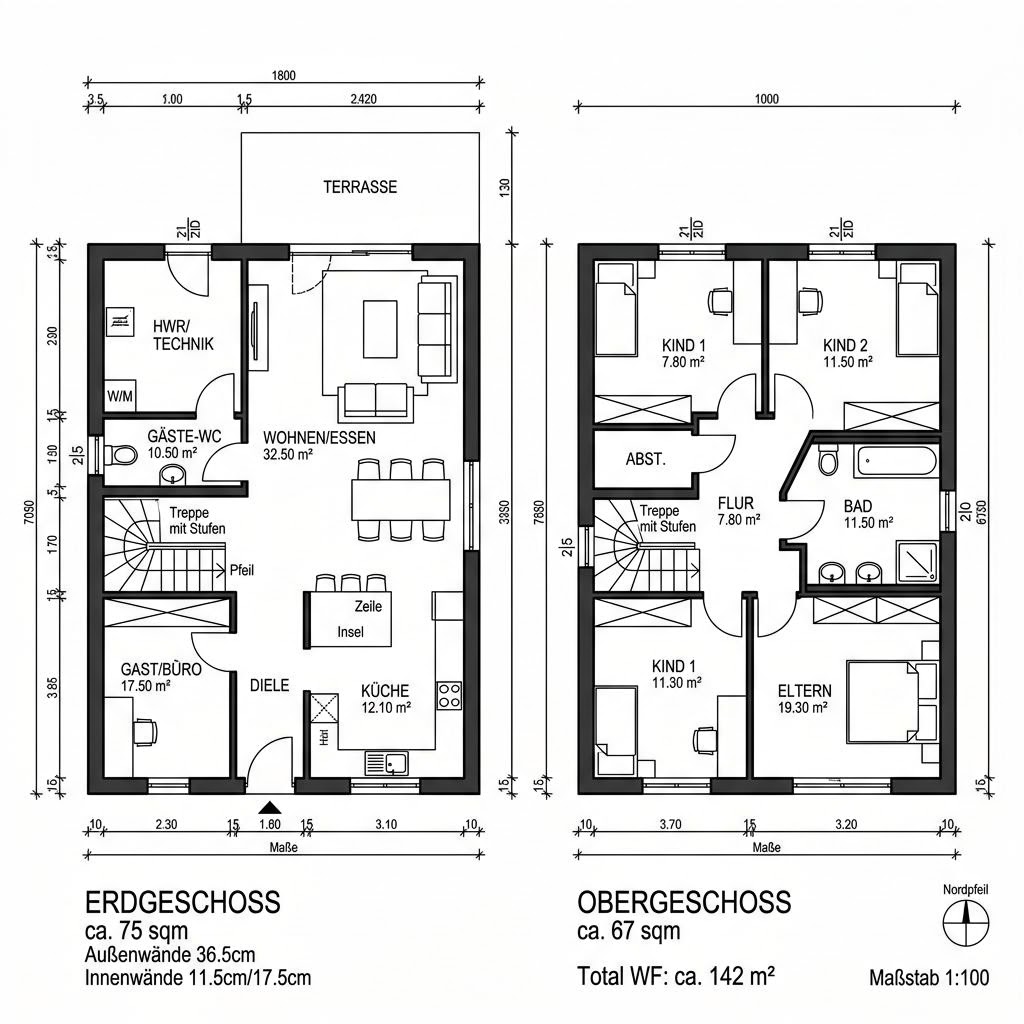 Grundriss Point 142 Pult von Danwood