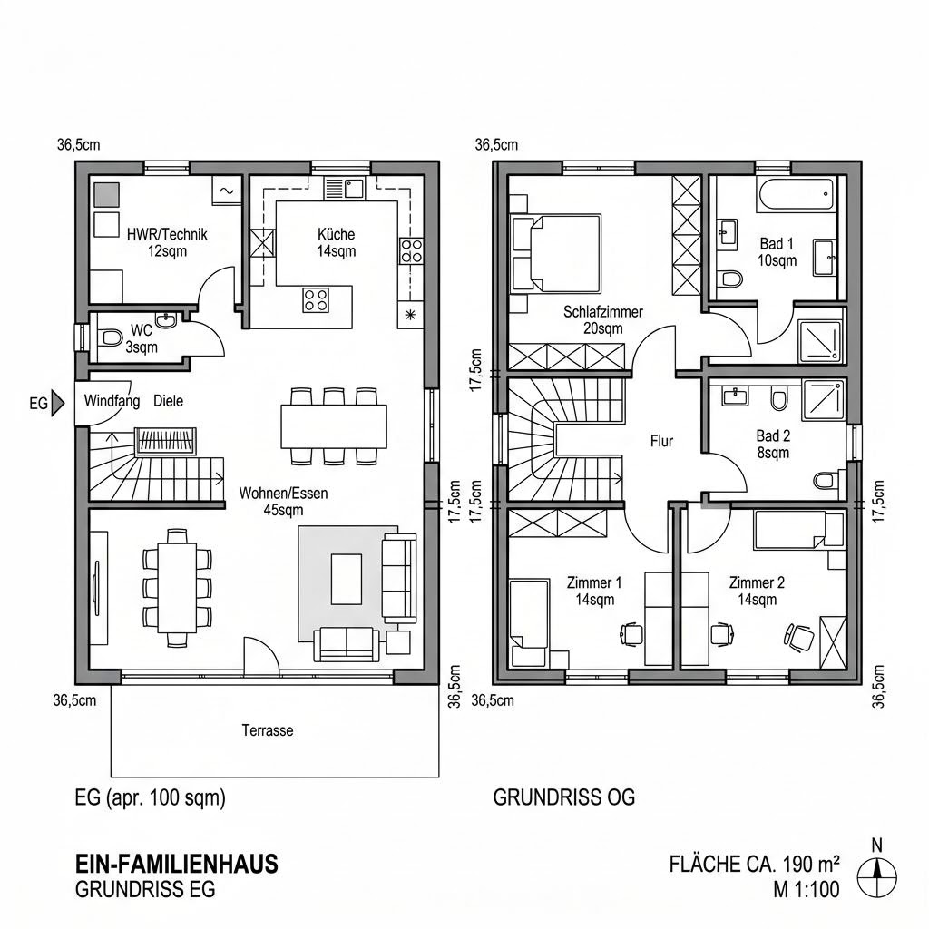 Einfamilienhaus Auwald 190 von ECO System HAUS — Holzrahmenbau mit rund 190 m²