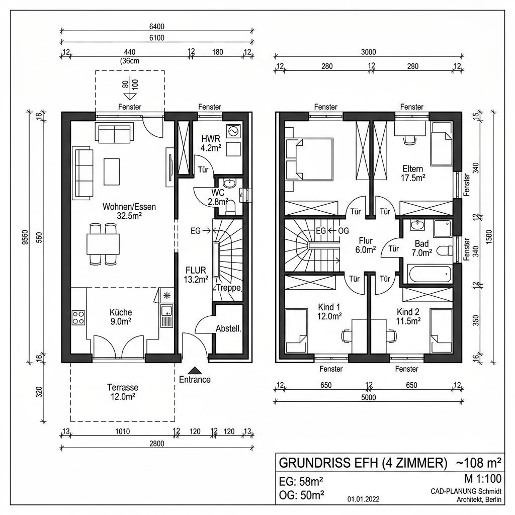 Einfamilienhaus Talblick 108 von ECO System HAUS — Holzrahmenbau mit rund 108 m²