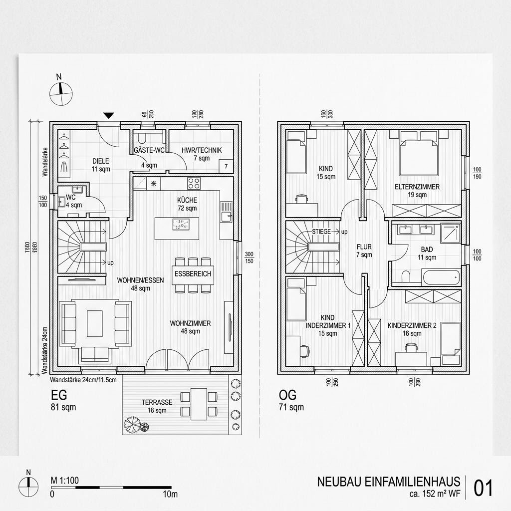 Grundriss Trend 152 Grundriss Trend 152 von Genböck Haus