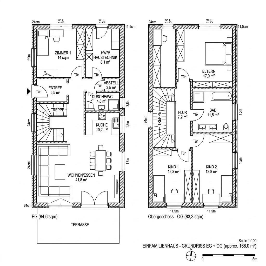 Grundriss Trend 168 Grundriss Trend 168 von Genböck Haus