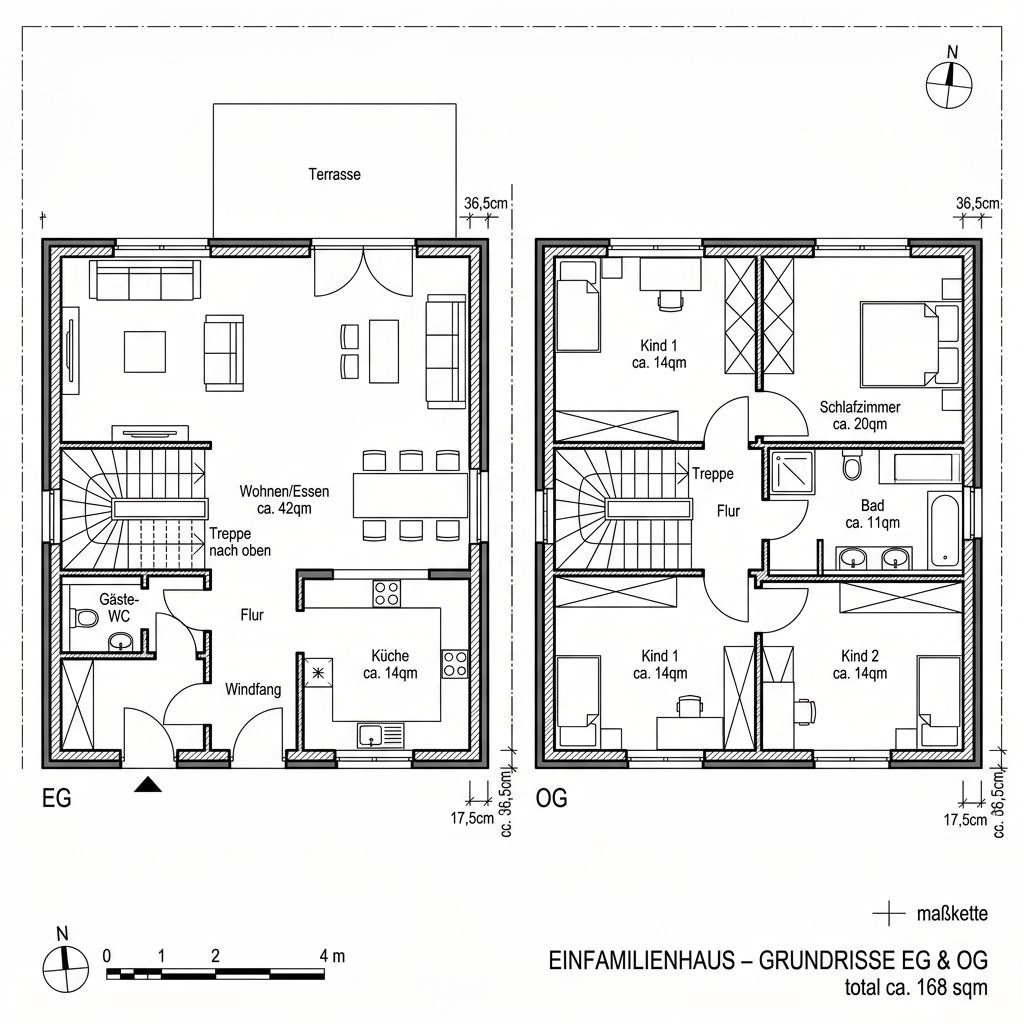 Grundriss Life 168 von Haacke Haus — 168 m², 6 Zimmer