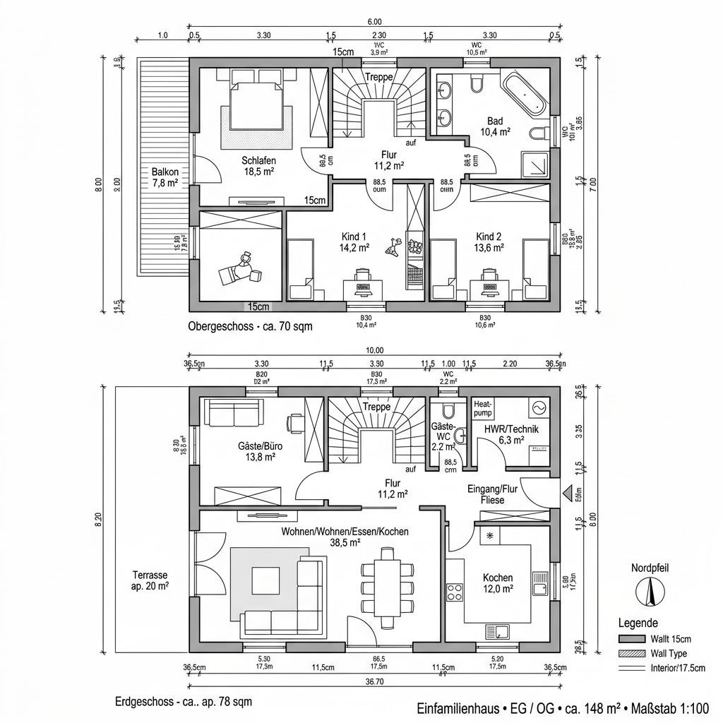 Grundriss Vita 148 von Hanlo Haus