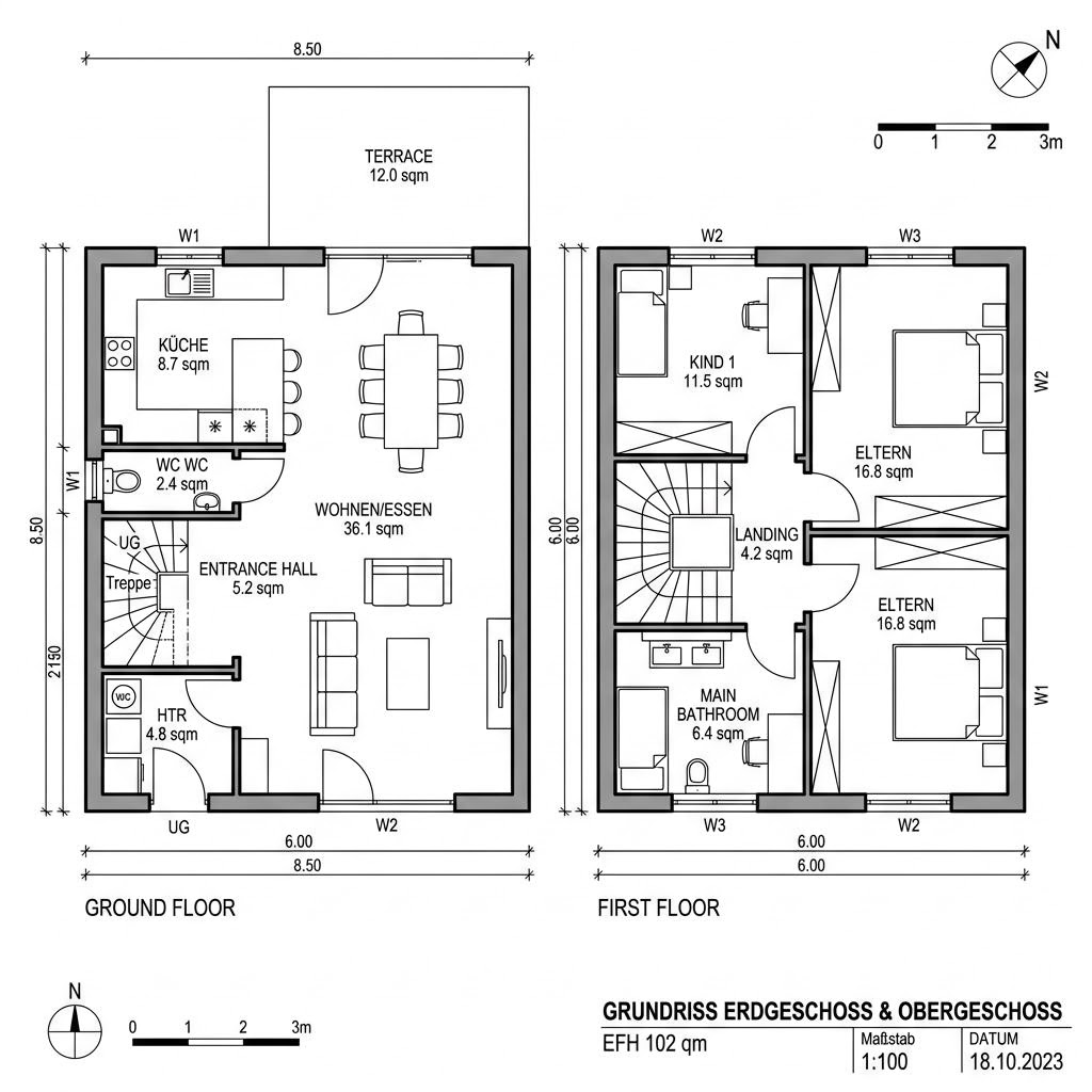 Grundriss VARIANT 15-102 Grundriss VARIANT 15-102 von Hanse Haus