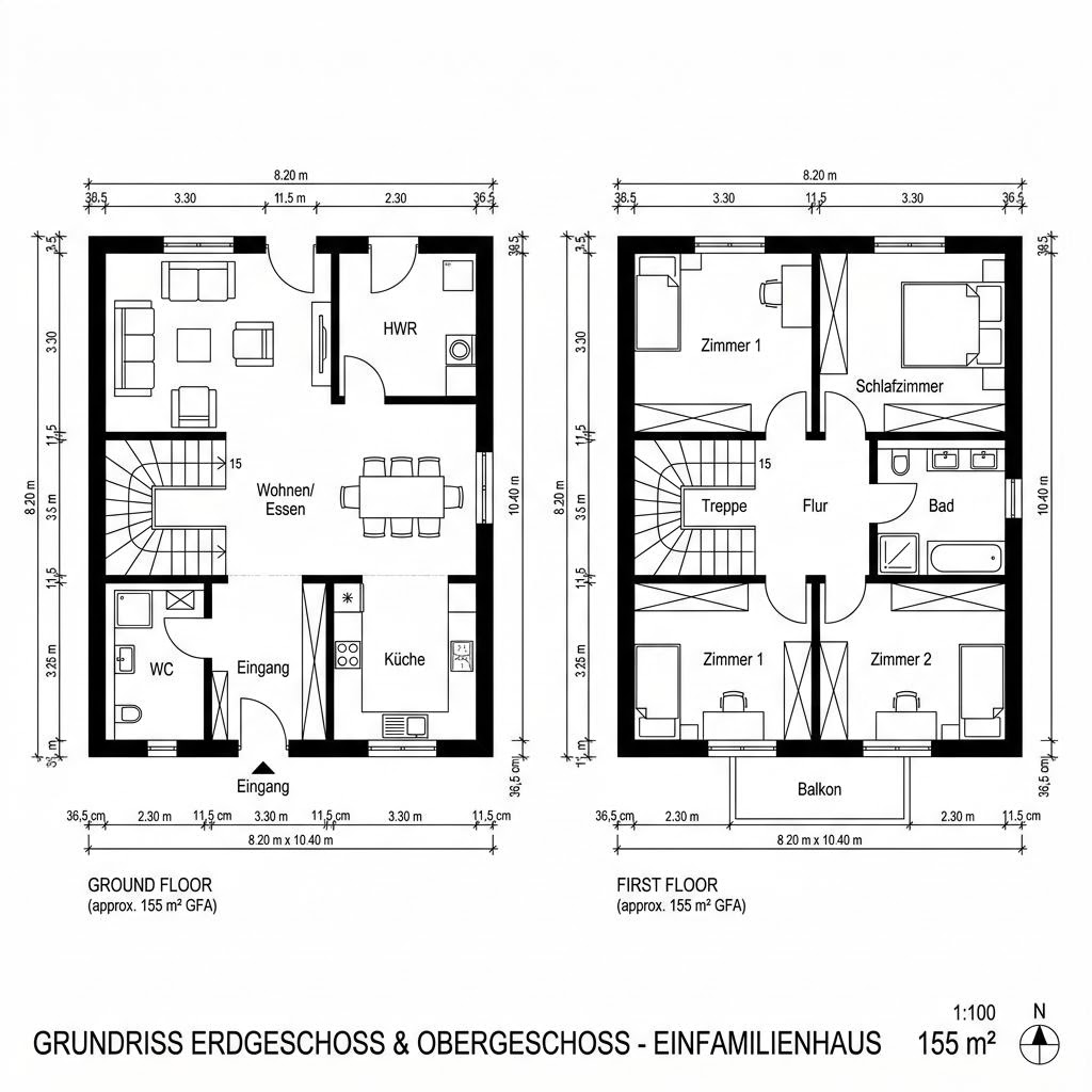 Grundriss VARIANT 25-155 Grundriss VARIANT 25-155 von Hanse Haus