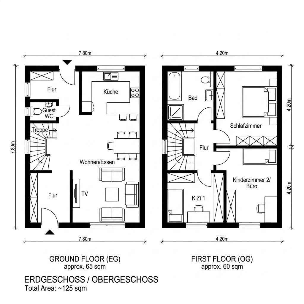 Grundriss VARIANT 35-125 Grundriss VARIANT 35-125 von Hanse Haus