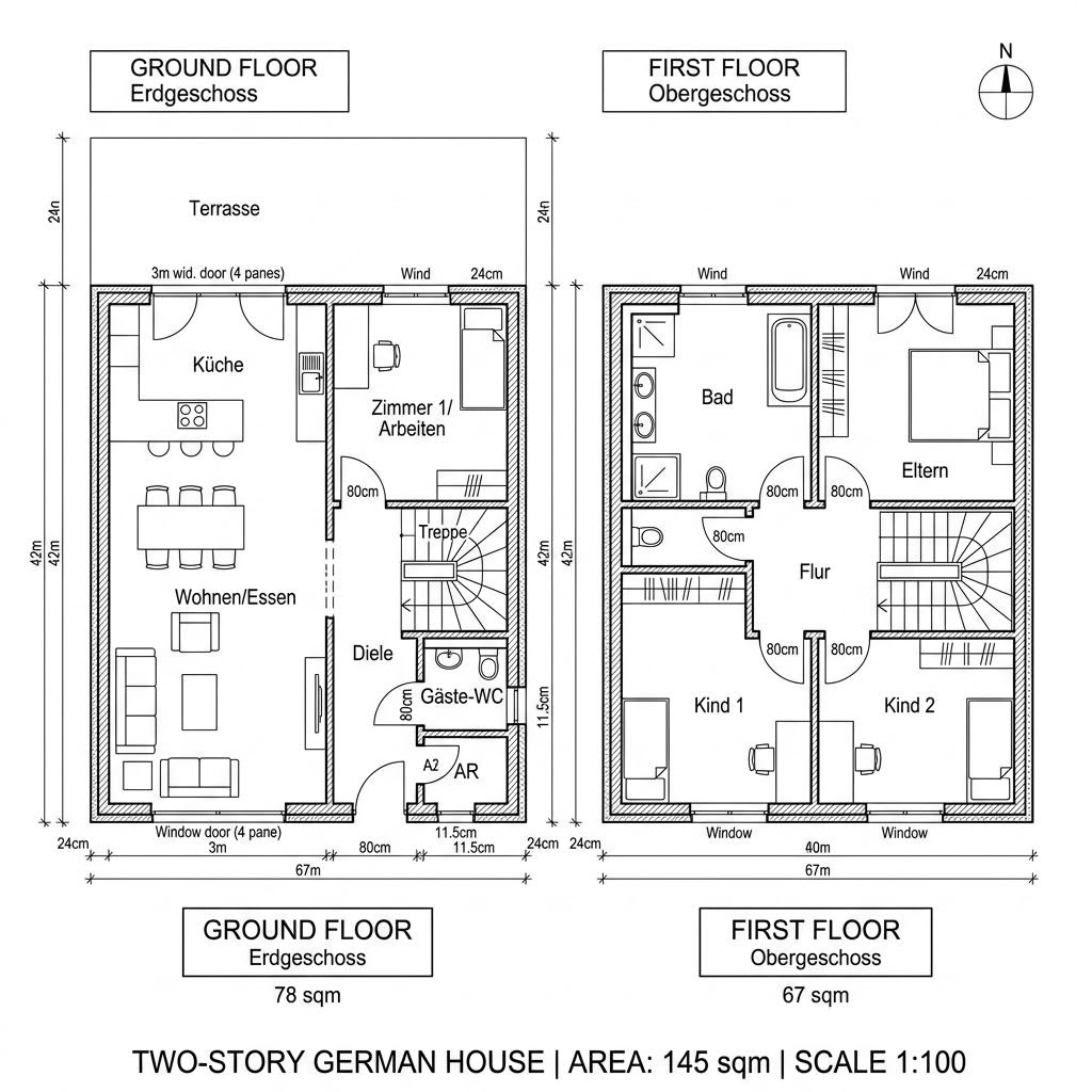 Grundriss VARIANT 35-145 Grundriss VARIANT 35-145 von Hanse Haus