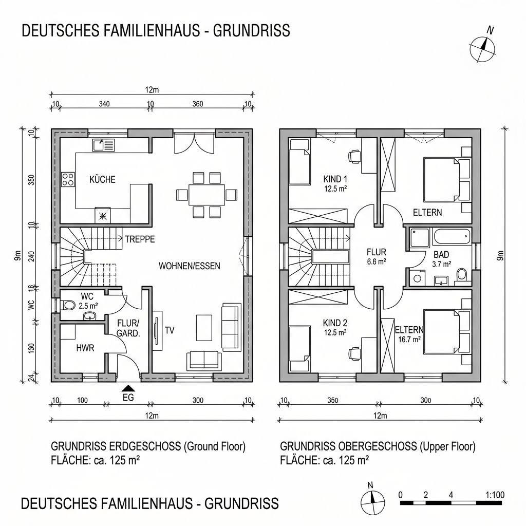 Grundriss Aura 125 von HELMA Eigenheimbau