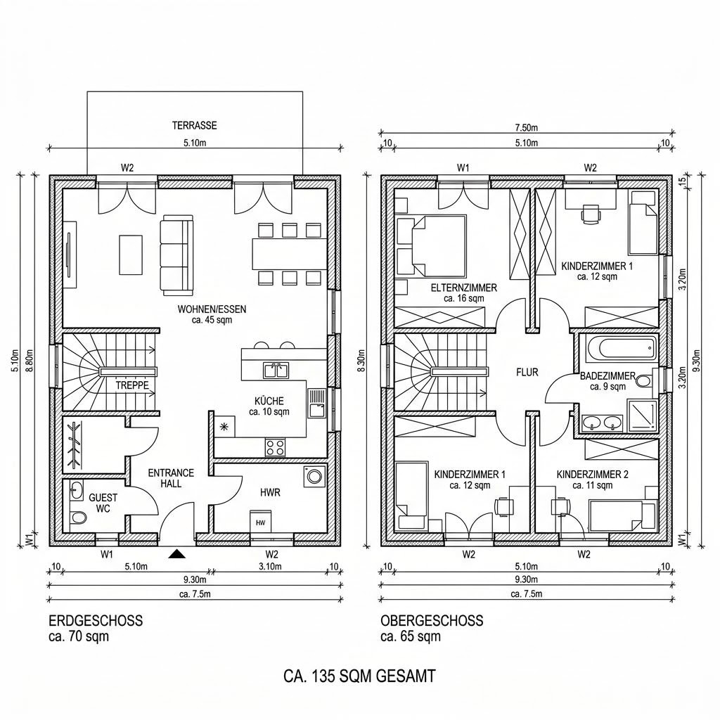 Grundriss Aura 135 von HELMA Eigenheimbau