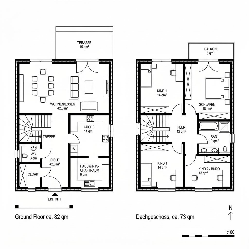 Grundriss Lifestyle 155 von HELMA Eigenheimbau
