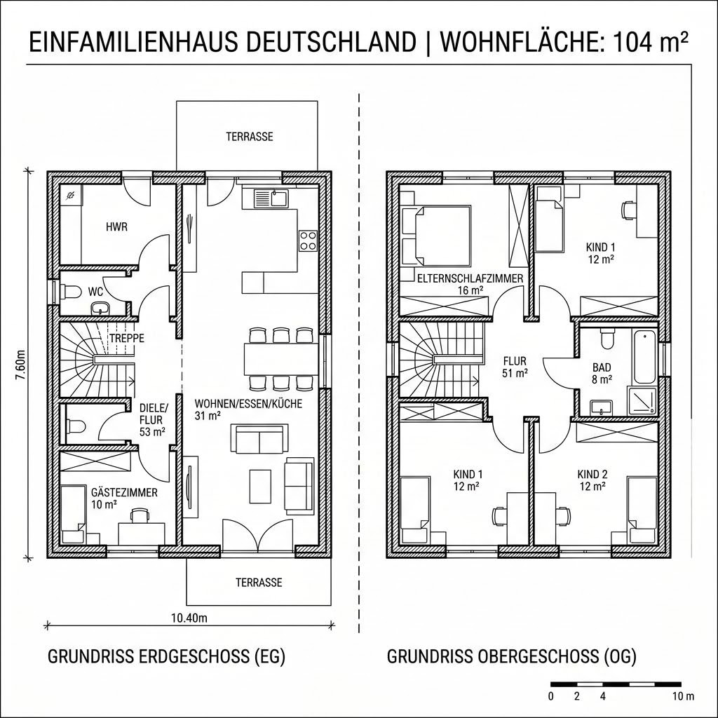 Grundriss Solitär Kompakt 104 Grundriss Solitär Kompakt 104 von Keitel-Haus