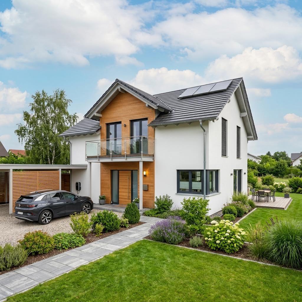 Einfamilienhaus Homestory 138 von LEHNER HAUS — Holzfertighaus mit Satteldach