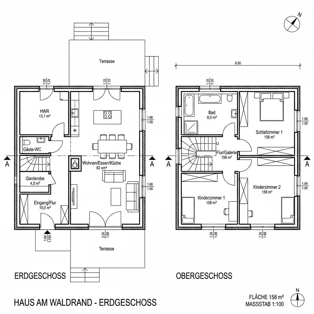 Grundriss Trend 158 von OKAL Haus
