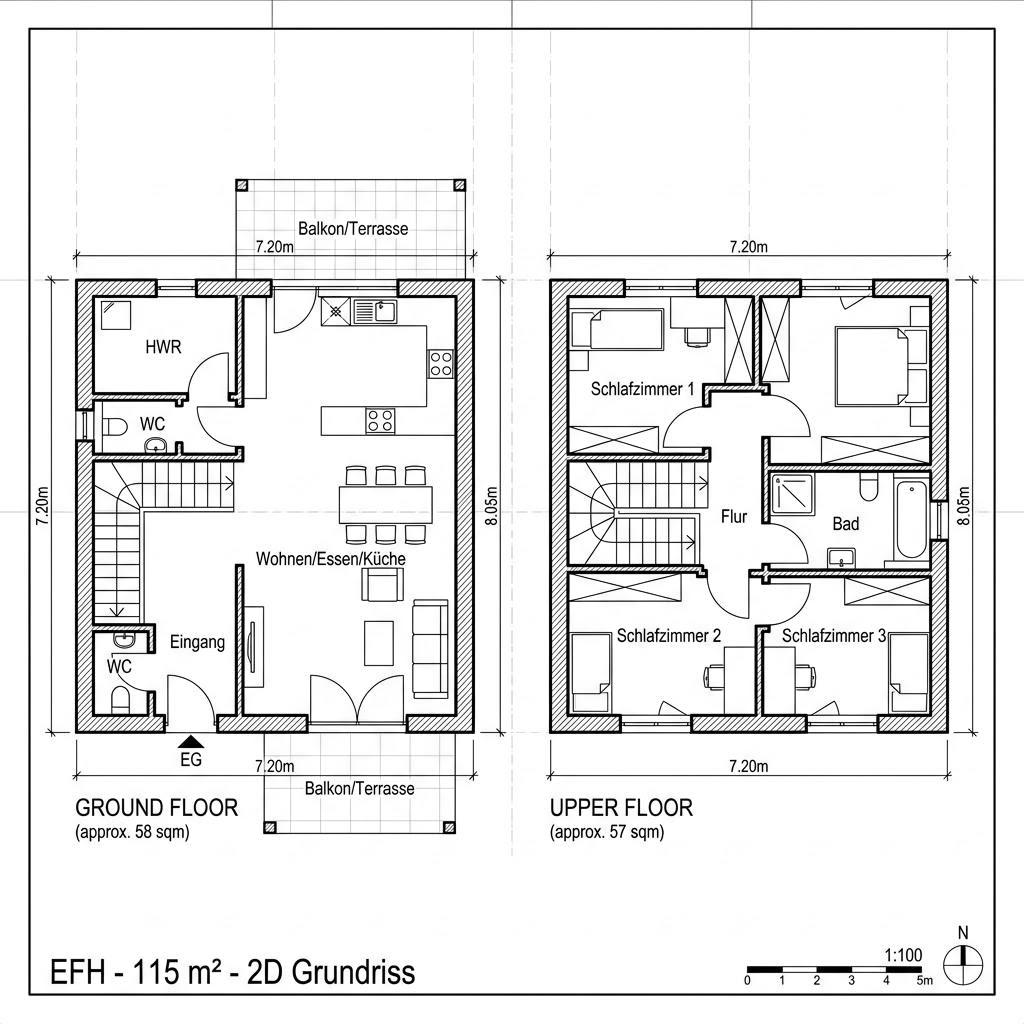 Grundriss Vita 115 von OKAL Haus