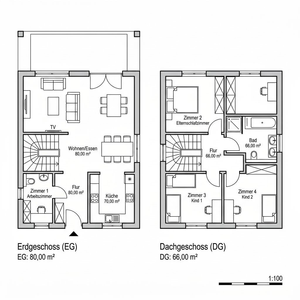 Grundriss Vita 146 von OKAL Haus