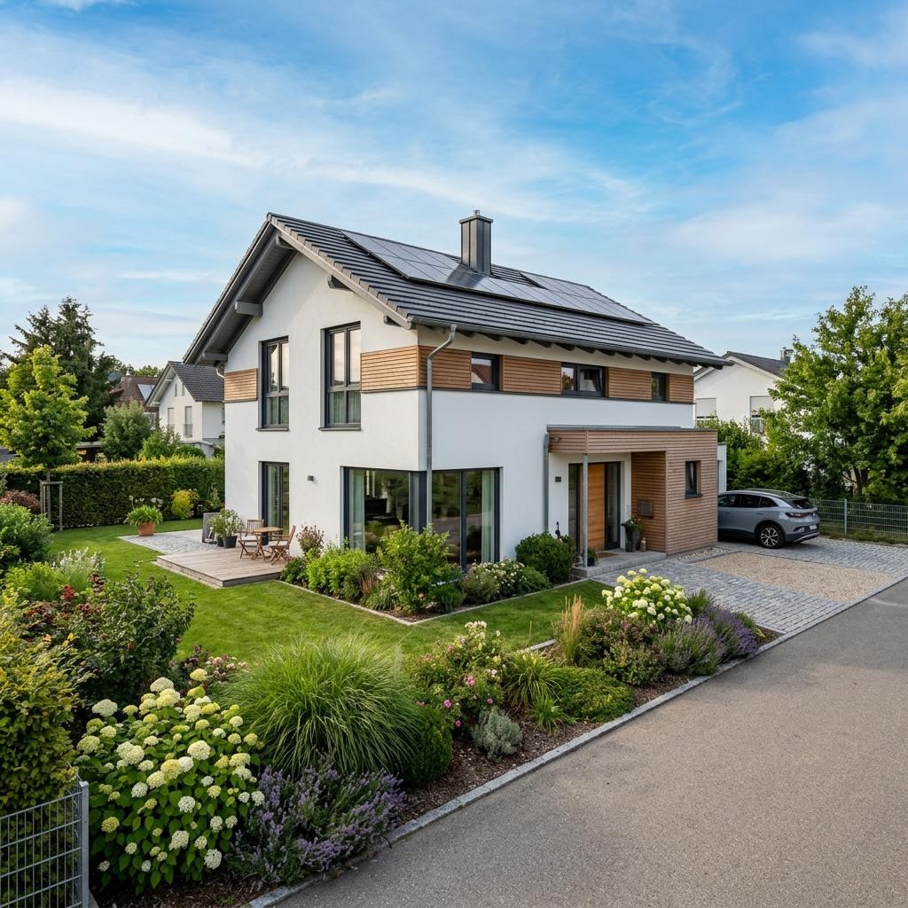 Einfamilienhaus Klassik Satteldach 140 von P & P Massivhaus — Massivhaus mit Satteldach