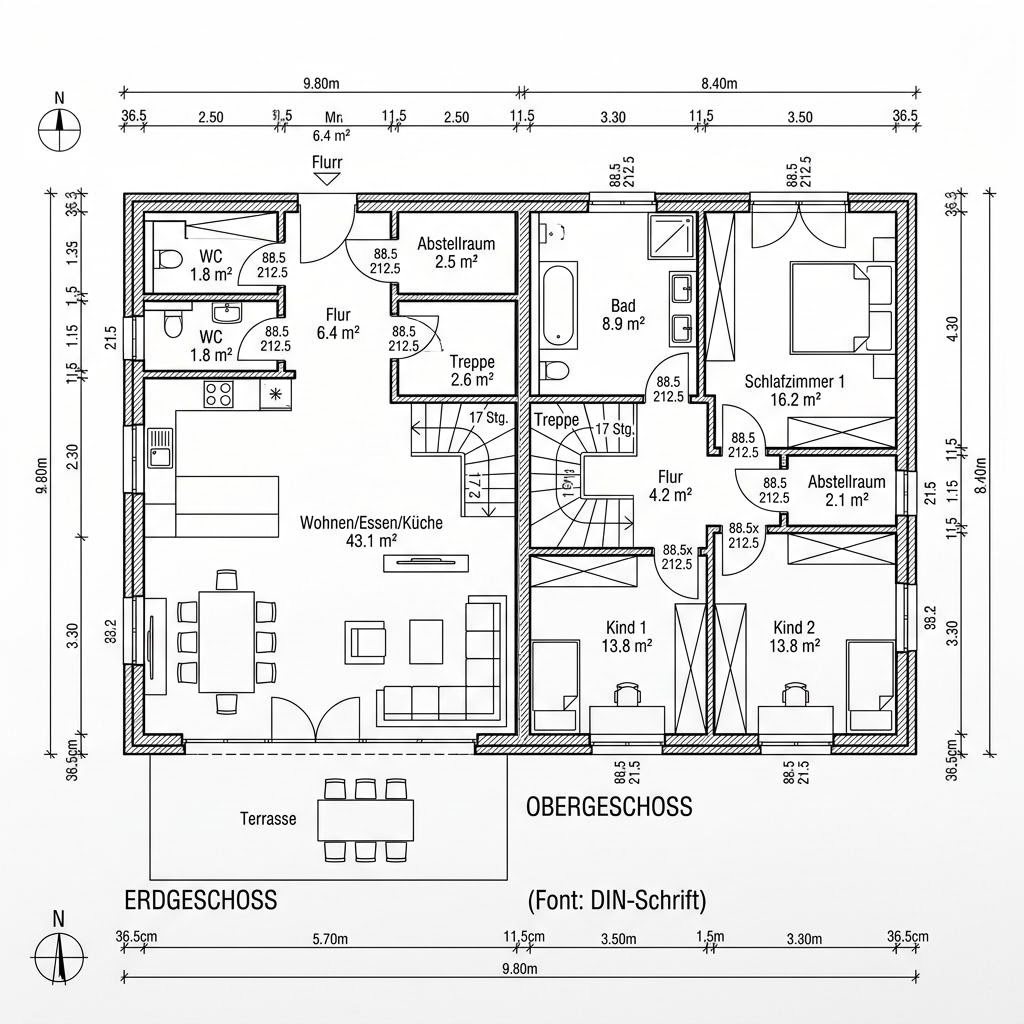 Einfamilienhaus Holzhaus Bergwald 156 von Petershaus — Massivholzhaus mit rund 156 m²