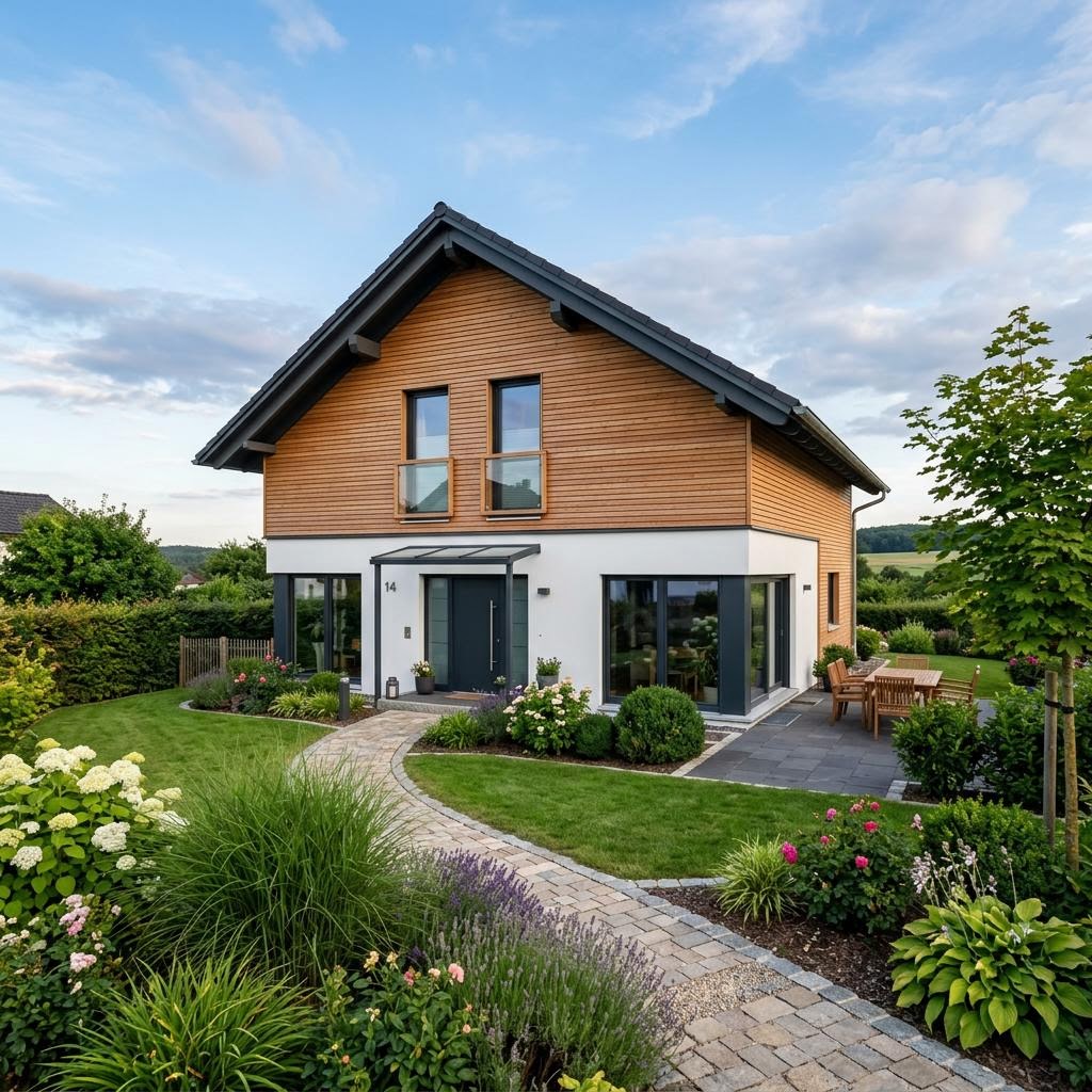 Einfamilienhaus SH 152 E von ScanHaus Marlow — geräumiges Fertighaus mit Satteldach und 152 m²