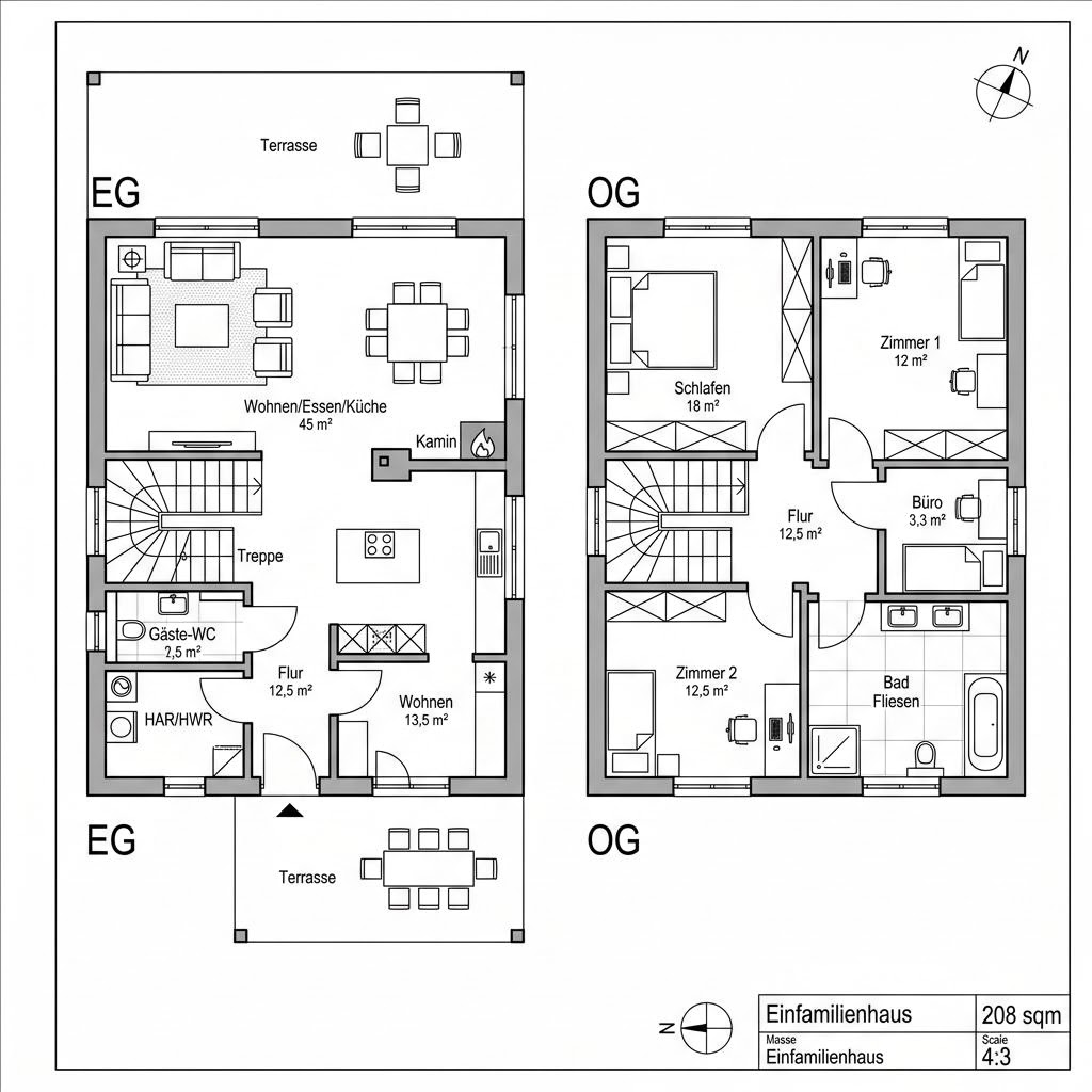 Grundriss Lifestyle 208 von Suckfüll Energiesparhaus