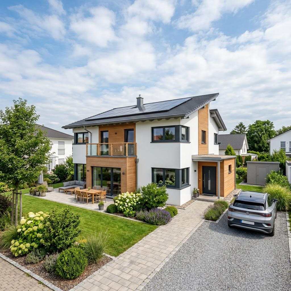 Vitalis 148 von TALBAU-Haus Einfamilienhaus Vitalis 148 von TALBAU-Haus — Holzfertighaus mit Pultdach und 148 m²