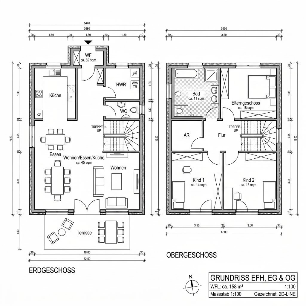 Einfamilienhaus Vitalis 158 von TALBAU-Haus — Fertighaus mit rund 158 m²