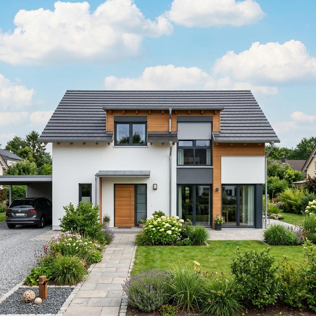 Einfamilienhaus Massiv Familie 125 von Team Massivhaus — Massivhaus mit Satteldach