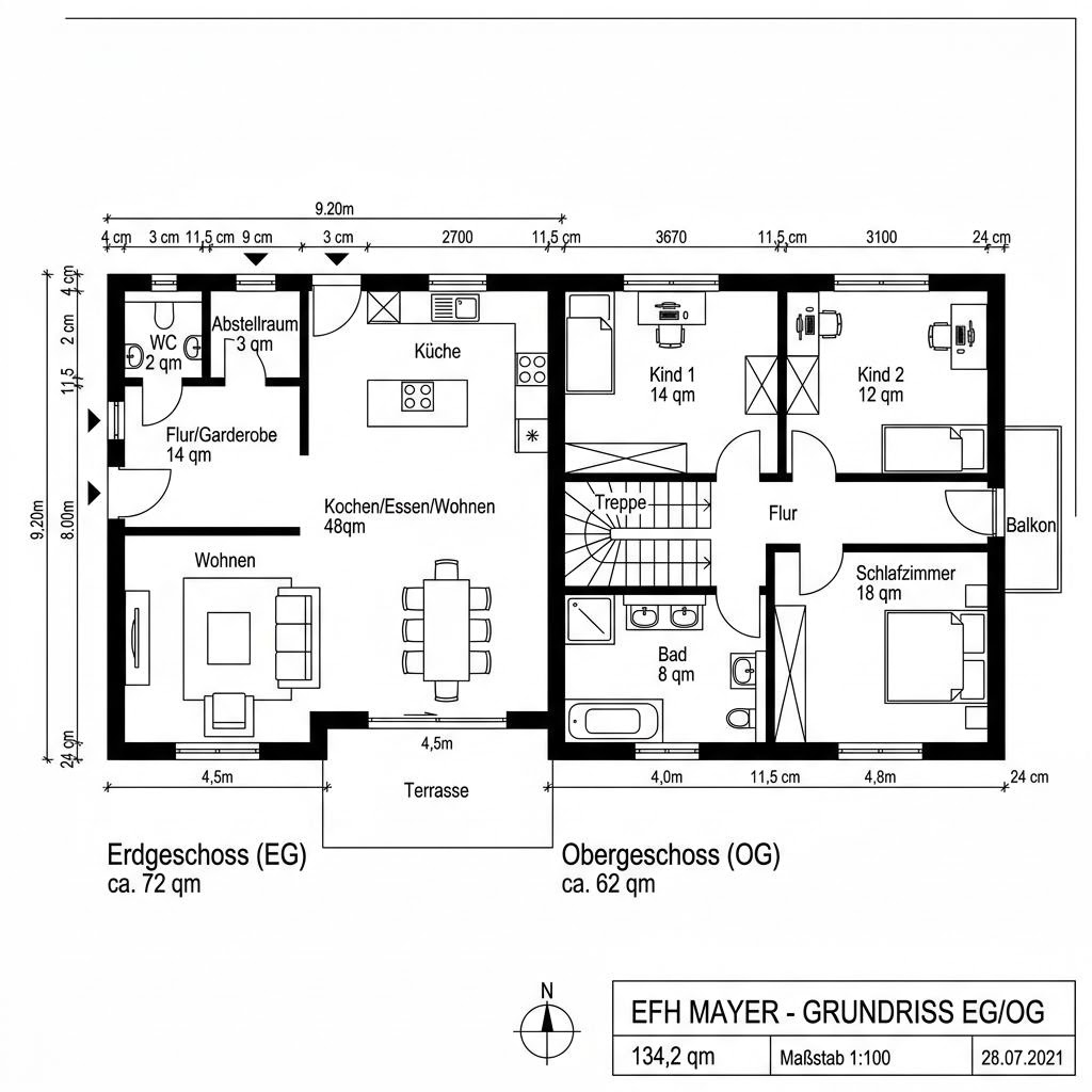 Grundriss Comfort Living 134 Grundriss Comfort Living 134 von Vario-Haus - Deutschland