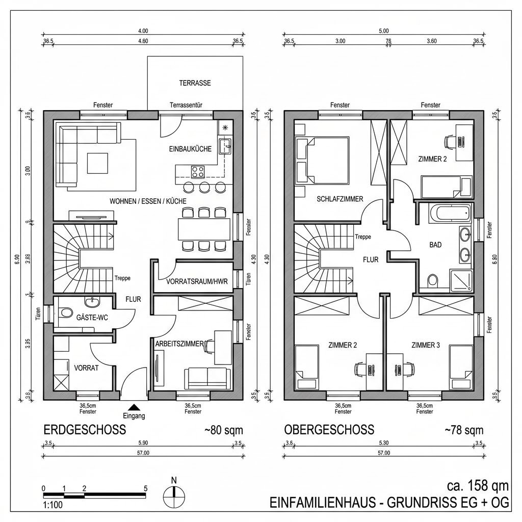 Grundriss Comfort Living 158 Grundriss Comfort Living 158 von Vario-Haus - Deutschland