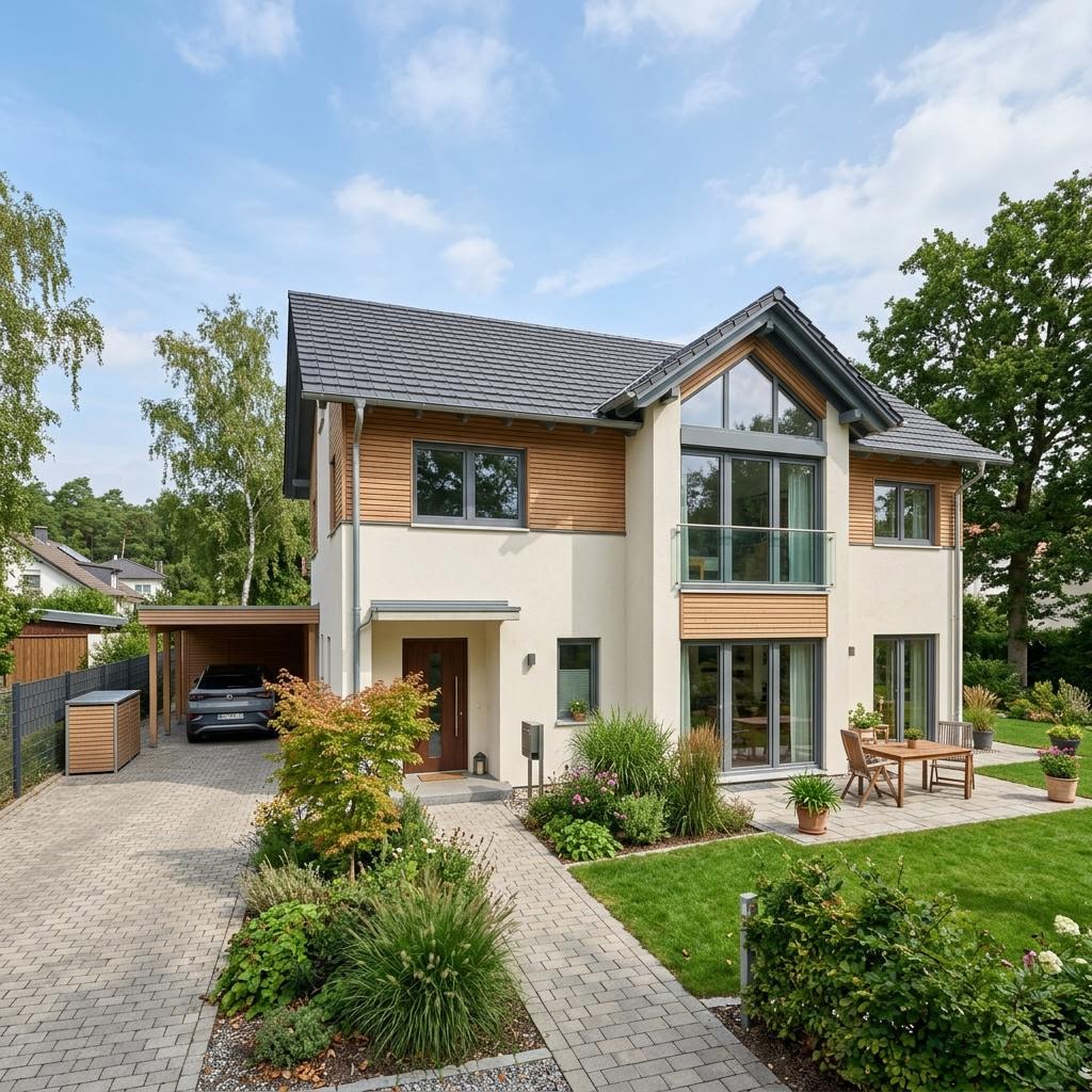 Option+ 134 von WeberHaus Einfamilienhaus Option+ 134 von WeberHaus — Ausbauhaus in Holztafelbau mit rund 134 m²